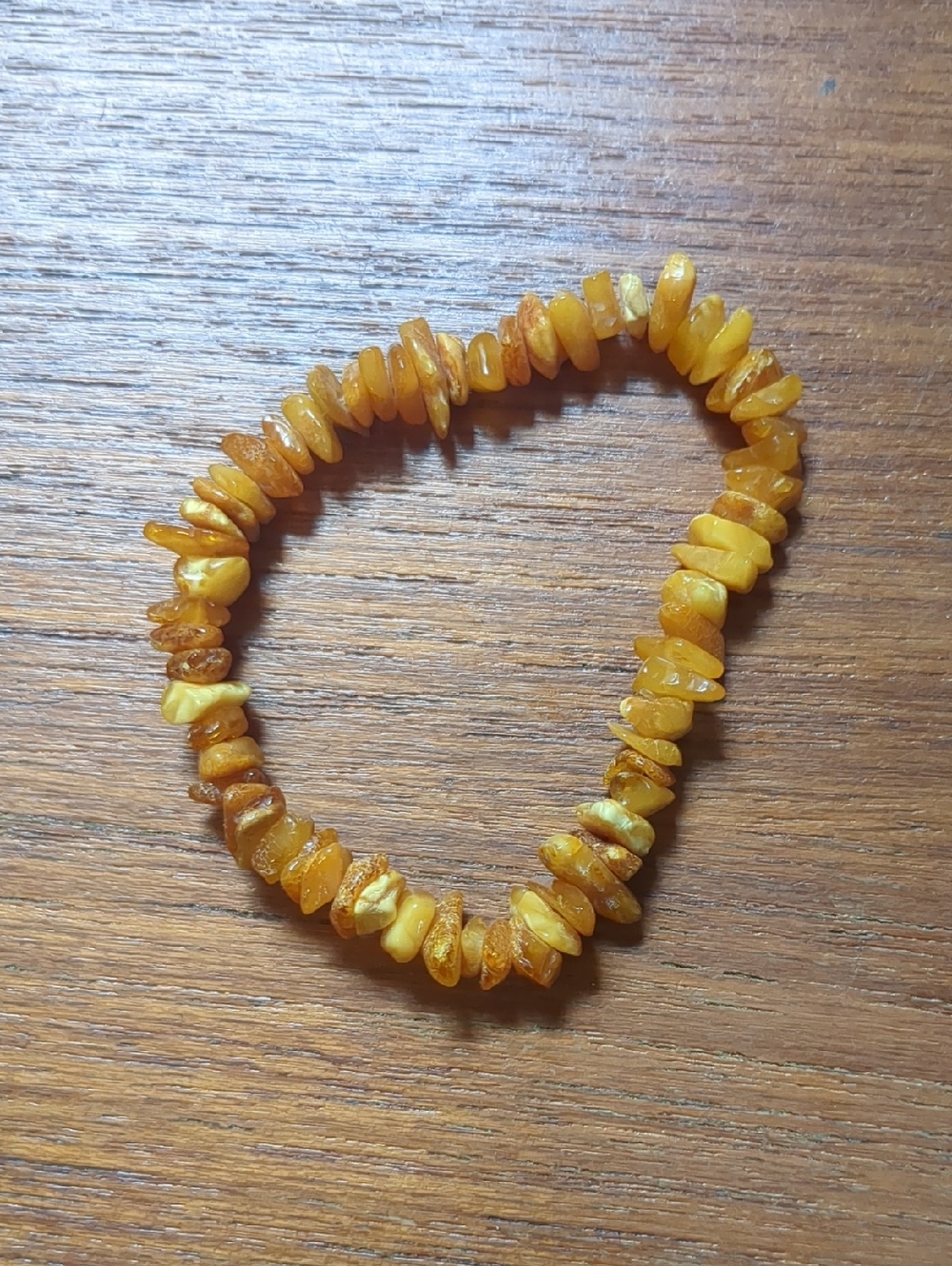 Amber Chip Bead Stretch Bracelet